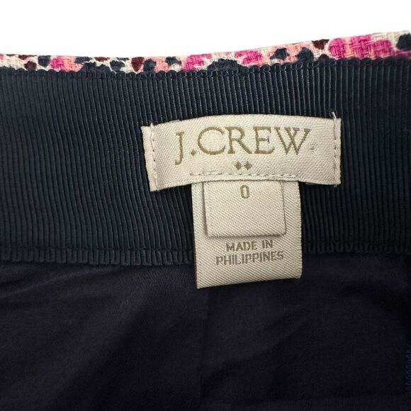 J. Crew Womens Printed basketweave Mini Skirt size 0 - Picture 3 of 5